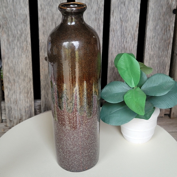 Elegant Brown Drip Glaze Ceramic Vase - Picture 5 of 5